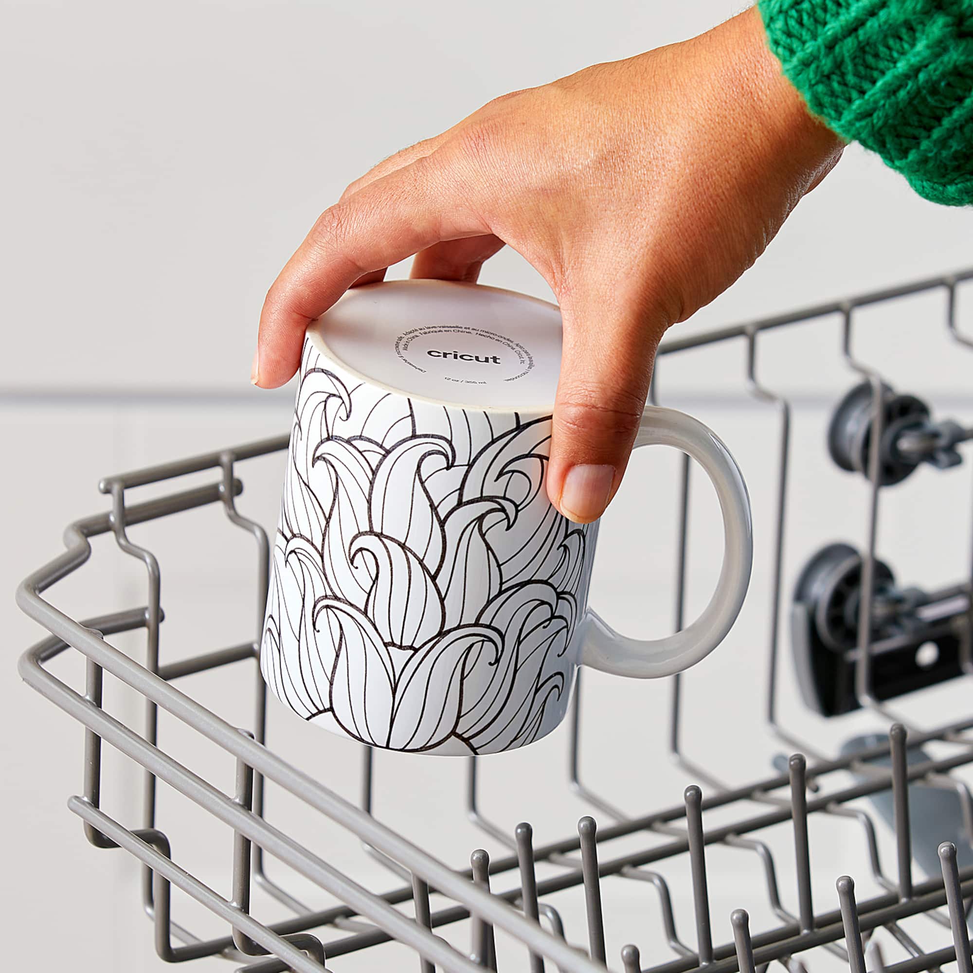 8 Pack: Cricut® 15oz. White & Gray Ceramic Mug Blank